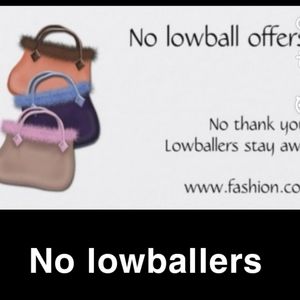 No low ball offers,please!